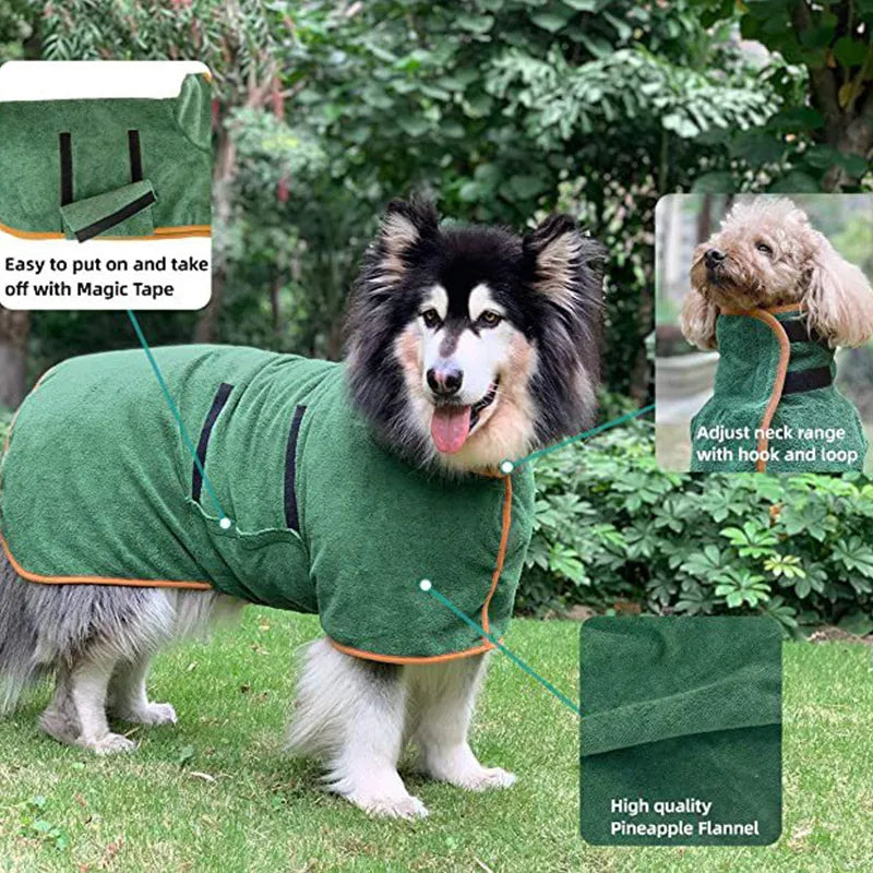 QuickDry Pet Bathrobe